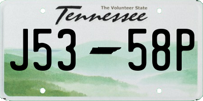 TN license plate J5358P