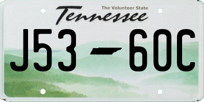 TN license plate J5360C