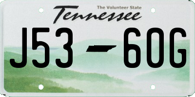 TN license plate J5360G