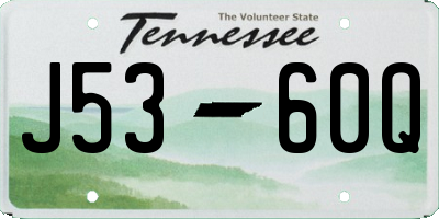 TN license plate J5360Q