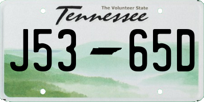 TN license plate J5365D