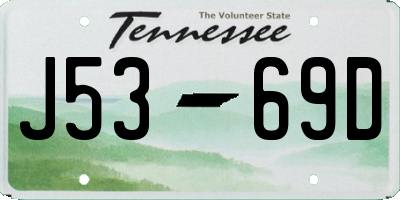 TN license plate J5369D