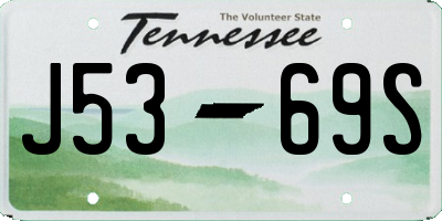 TN license plate J5369S
