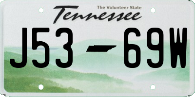 TN license plate J5369W