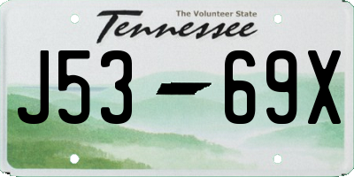 TN license plate J5369X