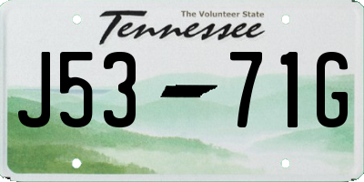 TN license plate J5371G