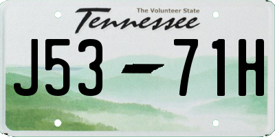 TN license plate J5371H