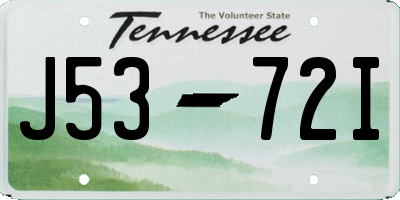 TN license plate J5372I