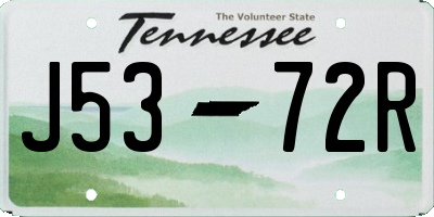 TN license plate J5372R