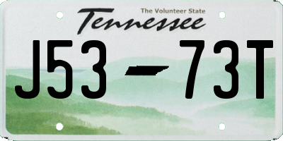 TN license plate J5373T