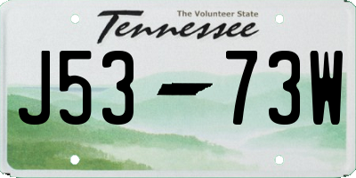 TN license plate J5373W