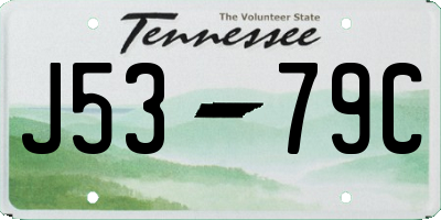 TN license plate J5379C