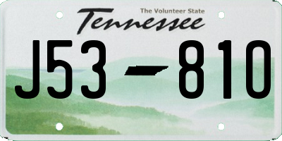 TN license plate J5381O