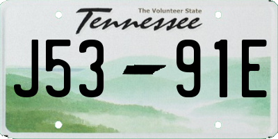 TN license plate J5391E