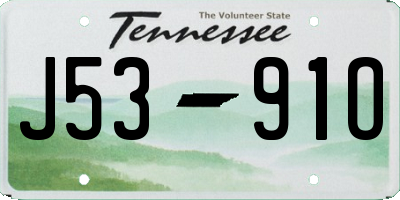 TN license plate J5391O