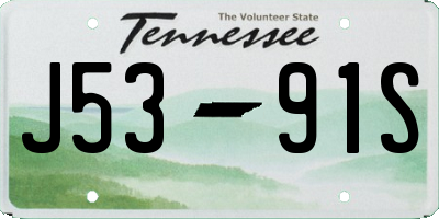 TN license plate J5391S