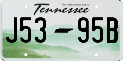 TN license plate J5395B