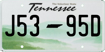 TN license plate J5395D