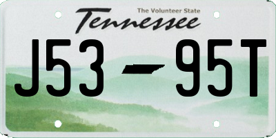 TN license plate J5395T