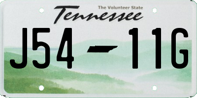 TN license plate J5411G