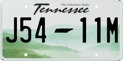 TN license plate J5411M