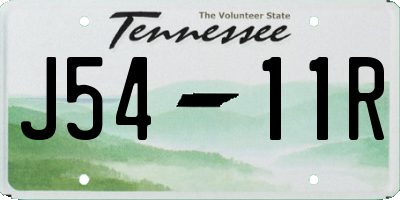 TN license plate J5411R