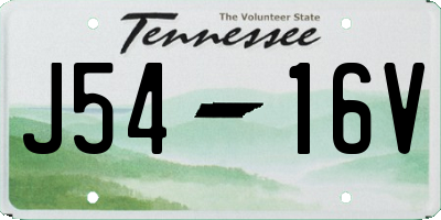 TN license plate J5416V