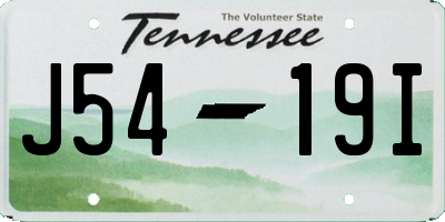 TN license plate J5419I