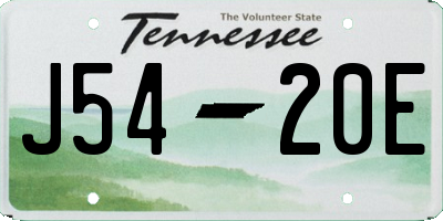TN license plate J5420E