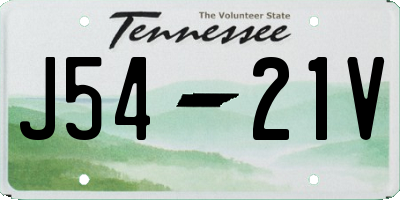 TN license plate J5421V