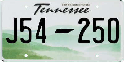 TN license plate J5425O