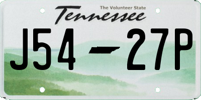 TN license plate J5427P