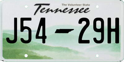 TN license plate J5429H