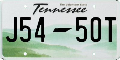 TN license plate J5450T