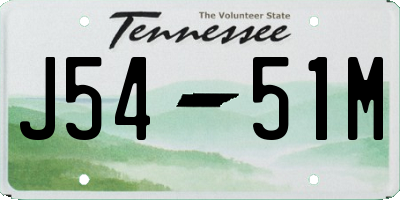 TN license plate J5451M