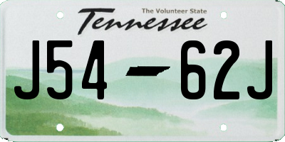 TN license plate J5462J