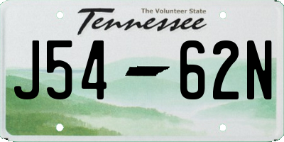 TN license plate J5462N