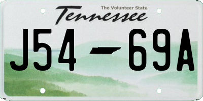 TN license plate J5469A
