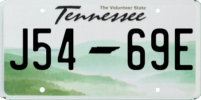 TN license plate J5469E