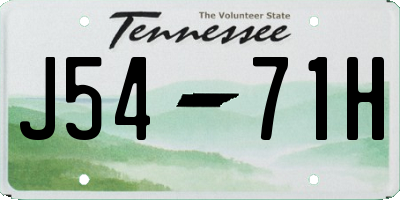 TN license plate J5471H