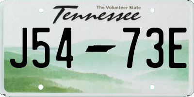 TN license plate J5473E