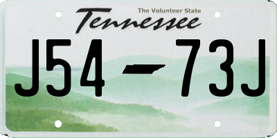 TN license plate J5473J