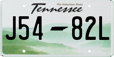 TN license plate J5482L