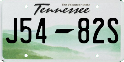 TN license plate J5482S