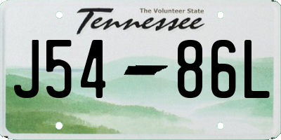 TN license plate J5486L