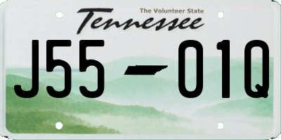 TN license plate J5501Q