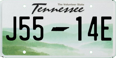 TN license plate J5514E