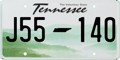 TN license plate J5514O