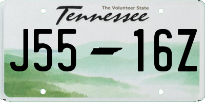 TN license plate J5516Z