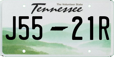 TN license plate J5521R